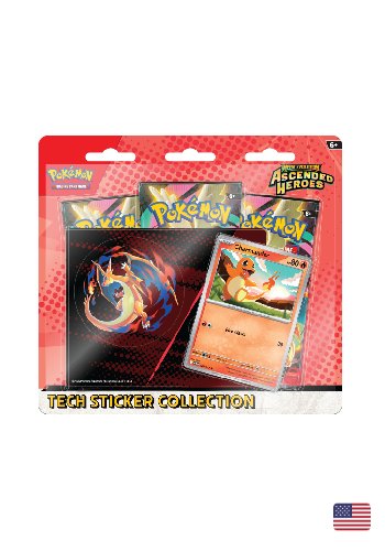 (ING) Blister Triplo Tech Sticker Ascended Heroes - Charmander ou Gastly