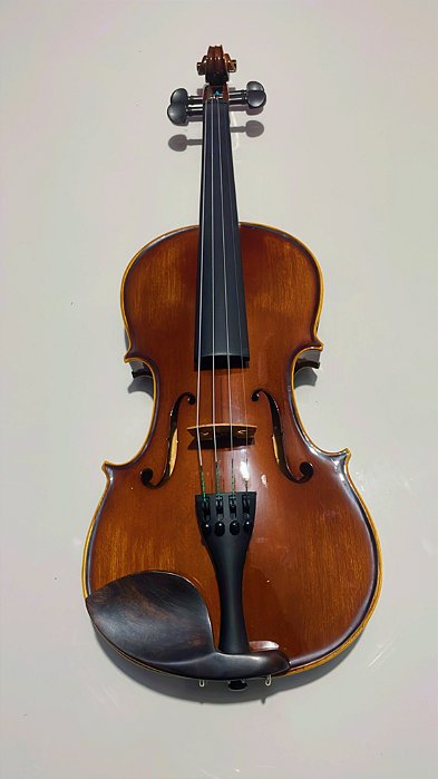 Violino Madeira Macica 4/4 Ajustado Estandarte e Cravelha em Ebano Com arco e Semicase