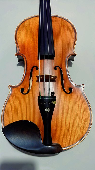 Violino Madeira Macica 4/4 Ajustado Estandarte e Cravelha em Ebano Fundo Inteiro
