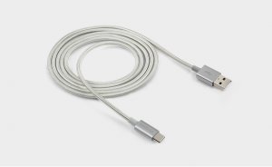 Cabo USB Type C 1.5M Nylon Branco EUAC15B