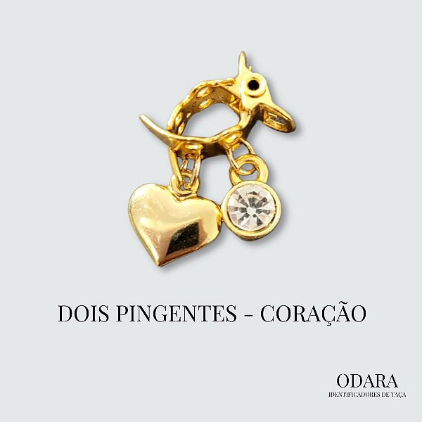 Identificador Dois Pingentes de Coração
