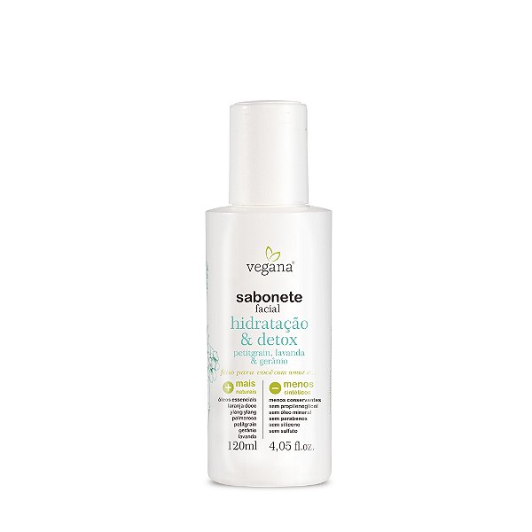VEGANA SABONETE FACIAL HIDRATACAO E DETOX 120ML