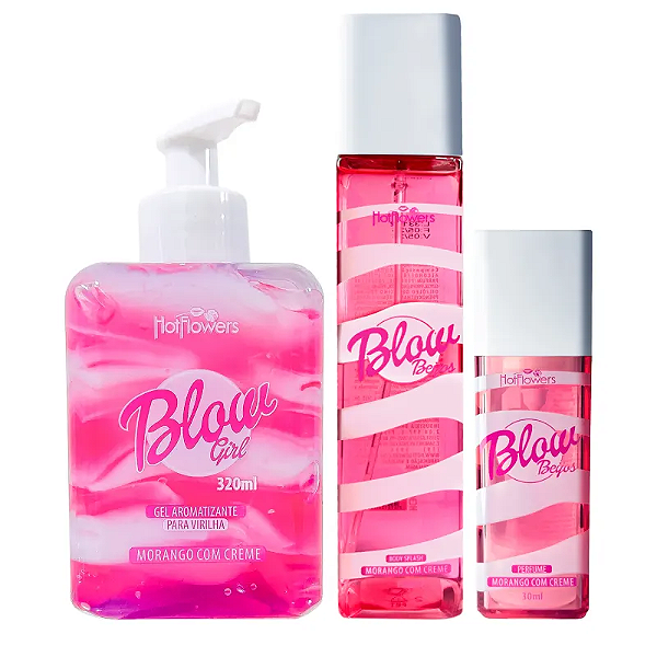 Kit Blow Girl Gel + Perfume + Body Spash Blow Beijos