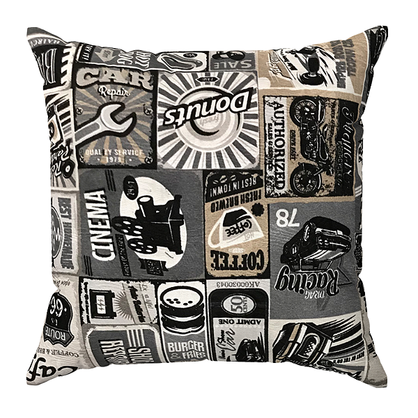 Capa De Almofada Vintage Cinza Jacquard