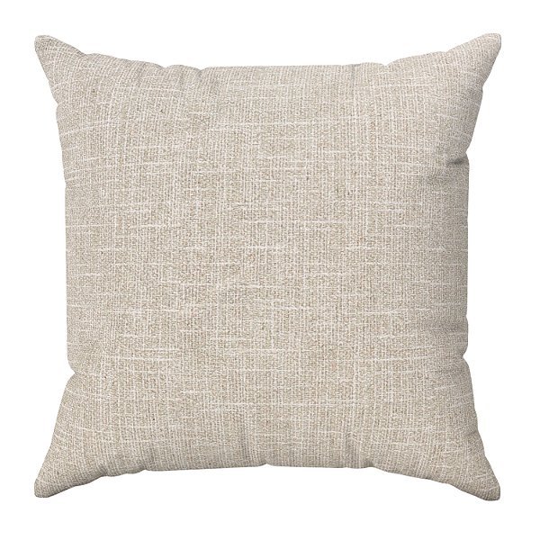 Capa De Almofada Lisa Bege Cru Jacquard Linho