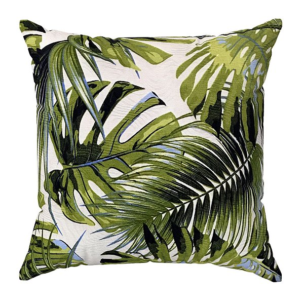 Capa De Almofada Folhas Costela De Adão Verde Jacquard