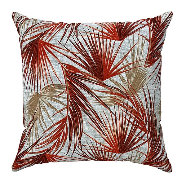 Capa De Almofada Folhas Vermelho Verona