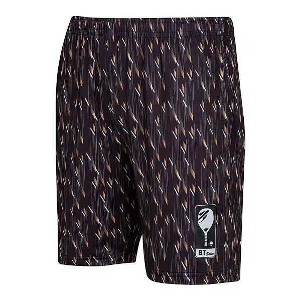 Bermuda masculina beach tennis series Mormaii preto/marrom (caramelo)