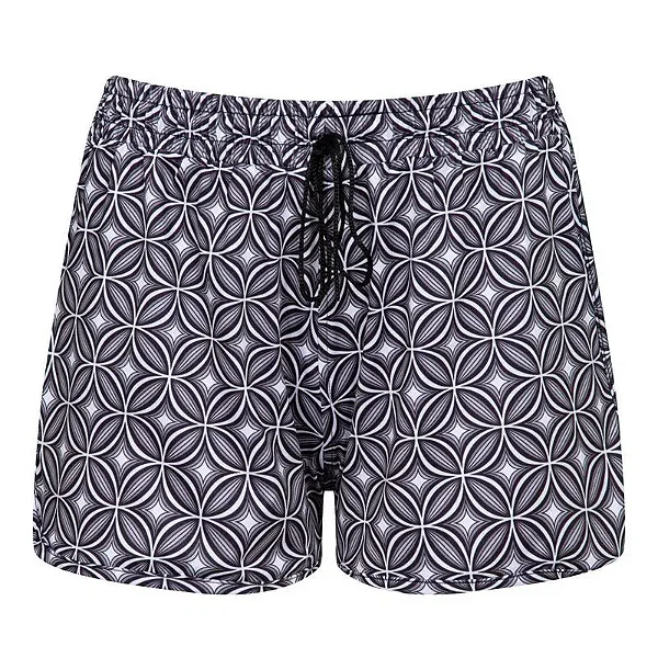 Shorts feminino beach tennis series mormaii roxo geo  floral