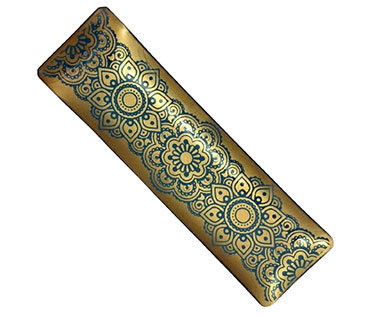 Incensário Régua Mandalas em Vidro (22cm)