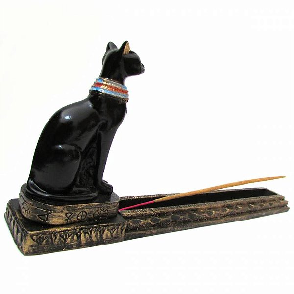 Incensário Bastet em Resina (25cm)