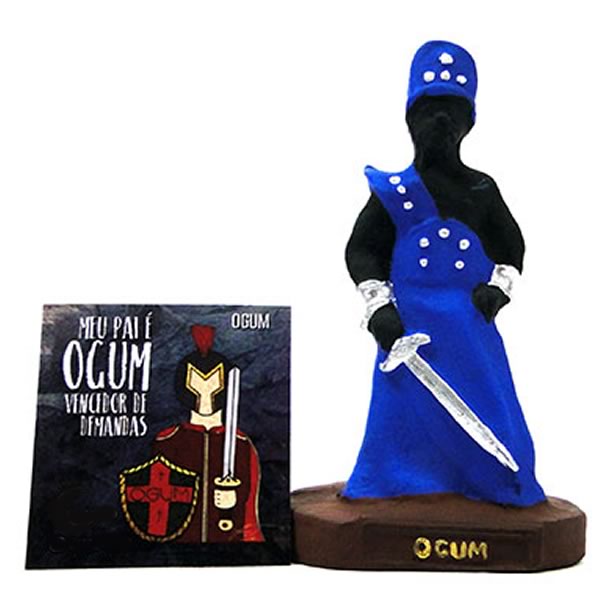 Estátua Orixá Ogum em Resina (10cm)