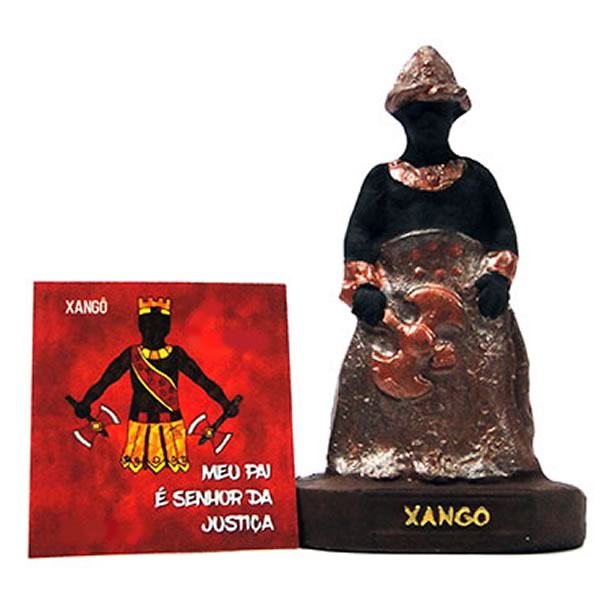 Estátua Orixá Xangô em Resina (10cm)
