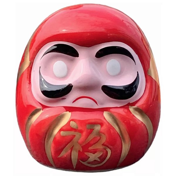 Boneco Daruma em Cerâmica Amuleto da Sorte (5cm)