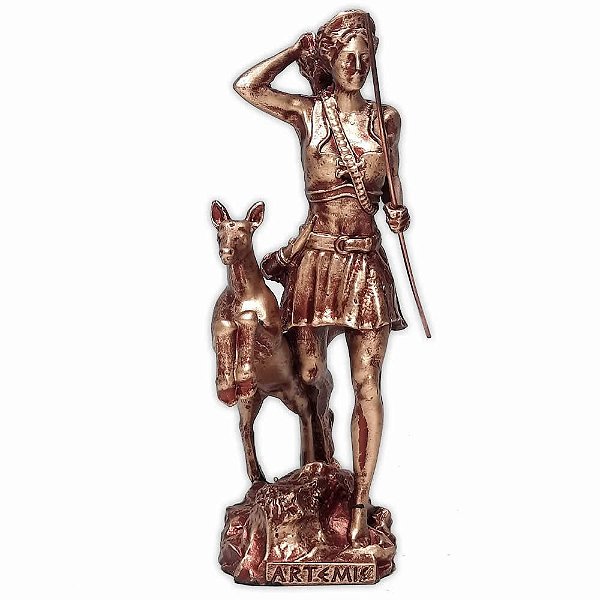 Estátua Deusa Ártemis com Servo (17cm)