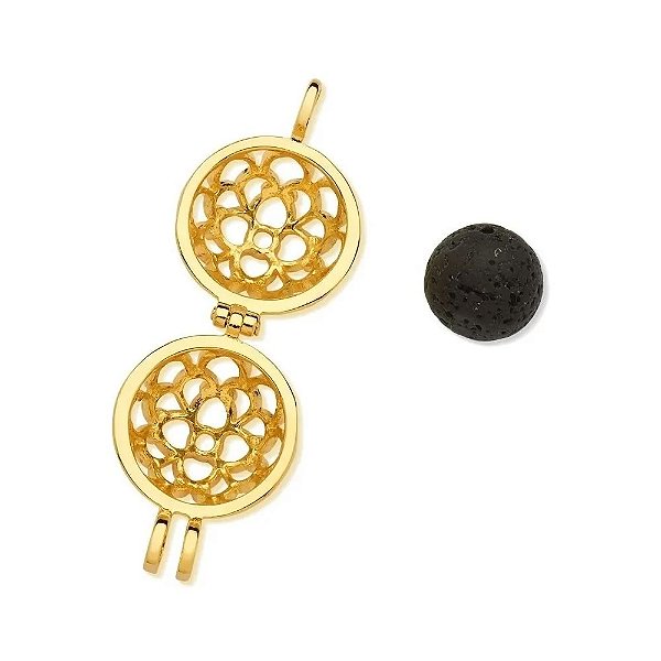 Gargantilha Difusor de Aromas com Pedra Vulcânica (15mm)