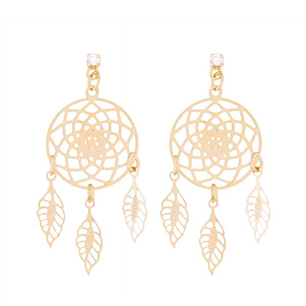 Brinco Filtro dos Sonhos com Cristal (20mm)