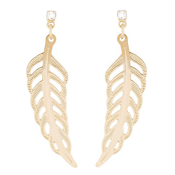 Brinco Pena com Cristal (37mm)