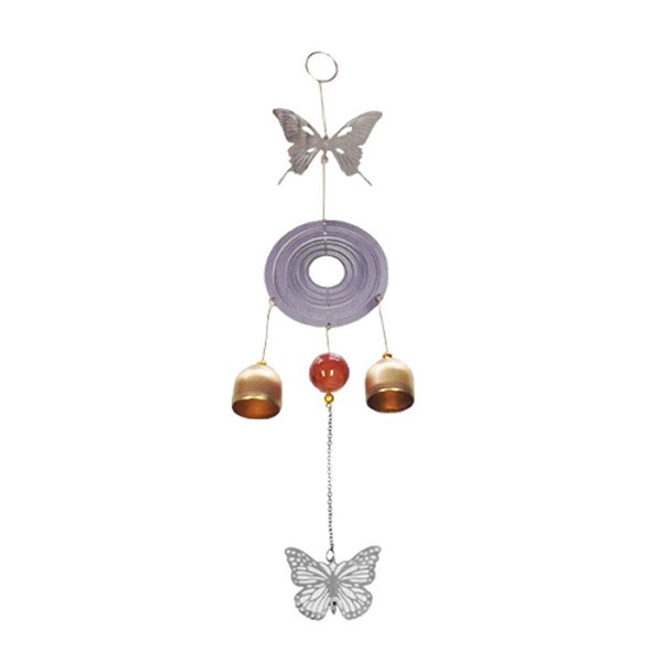 Sino dos Ventos com Borboletas em Metal (38cm)