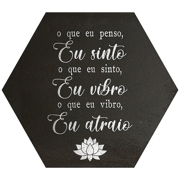 Placa Decorativa O que eu Penso (25x22cm)