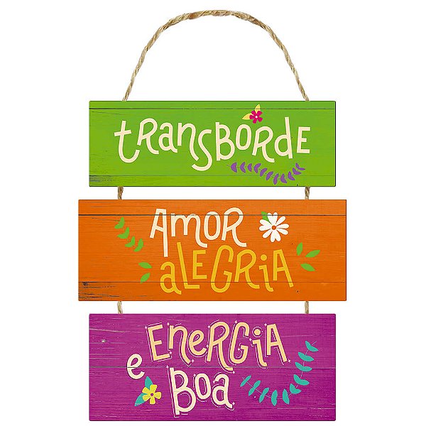 Placa Decorativa Transborde Amor (25x42cm)