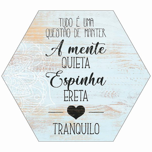 Placa Decorativa Tudo é uma Questão (22x25cm)