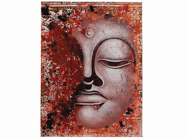Quadro Rosto de Buda em Tela (80cm)