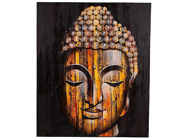 Tela Pintada Rosto de Buda Grande (120cm)