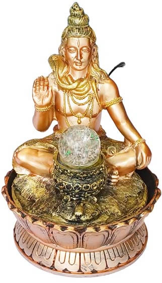 Fonte de Água Shiva com Esfera e LED (29cm)