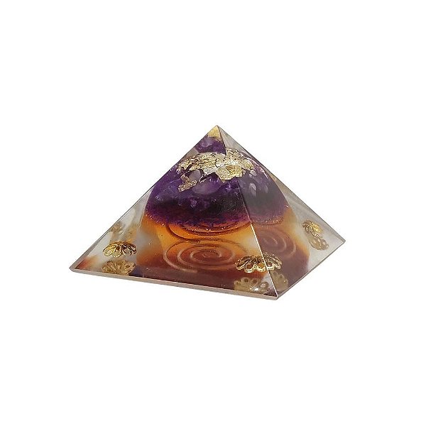 Orgonite Pirâmide de Ouro Saint Germain (6cm)