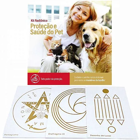 Kit de Placas Radiônicas Proteção e Saúde do Pet