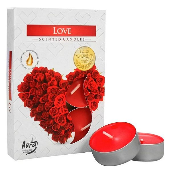 Vela Perfumada T'Light com 6 unidades (Love)