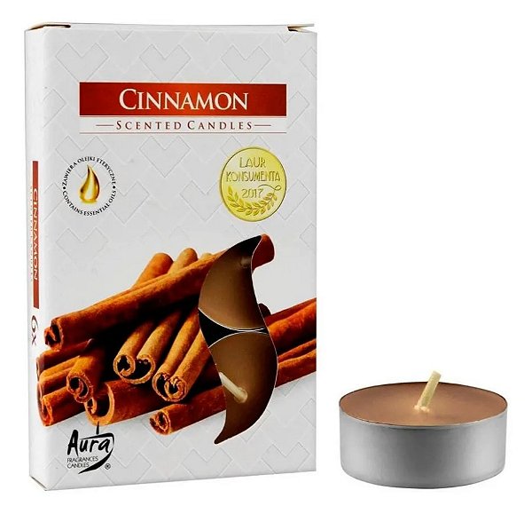 Vela Perfumada T'Light com 6 unidades (Canela)