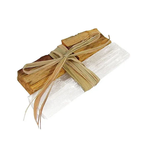 Kit de Limpeza Energética com Bastão de Selenita e Palo Santo