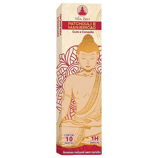 Incenso Natural Patchouli e Manjericão Sem Carvão (Cura e Conexão)