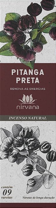 Incenso Natural Pitanga Preta 100% Natural (9 Varetas)