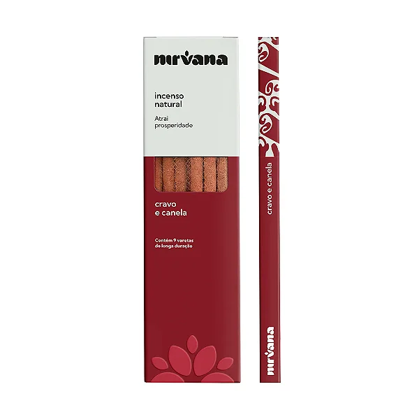 Incenso Natural Cravo e Canela 100% Natural (9 Varetas)