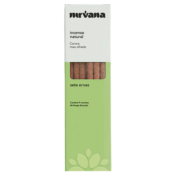 Incenso Natural Sete Ervas 100% Natural (9 Varetas)