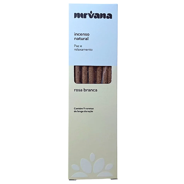 Incenso Natural Rosa Branca 100% Natural (9 Varetas)