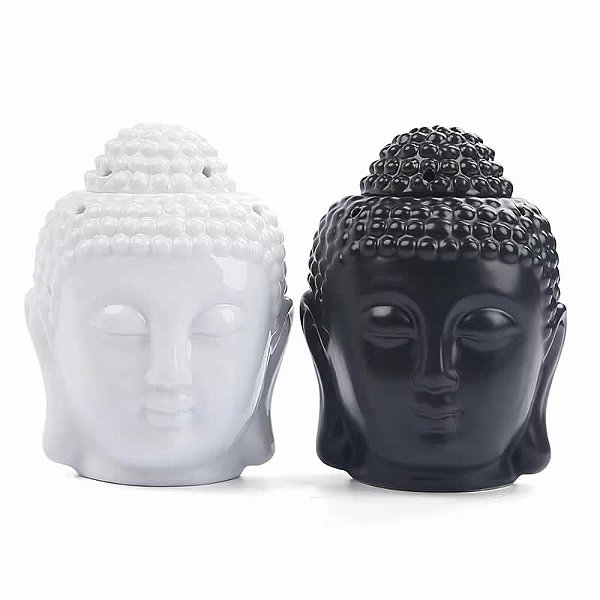 Aromatizador Rechaud Cabeça de Buda em Cerâmica