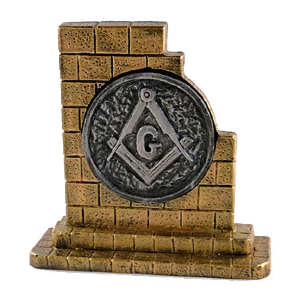 Estátua Muro com Símbolo Maçônico (14cm)