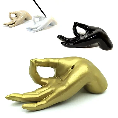 Incensário Mãozinha em Resina (Gyan Mudra)