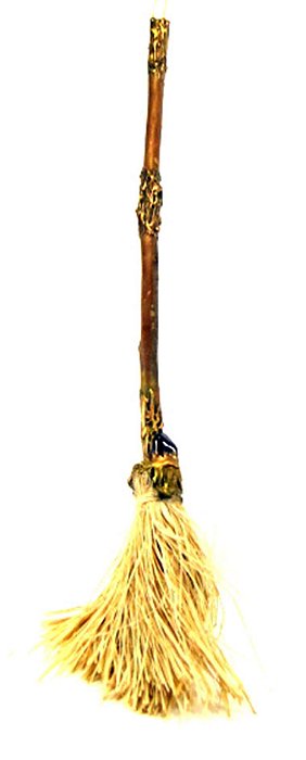 Vassoura de Bruxa Média com Pedras (50cm)