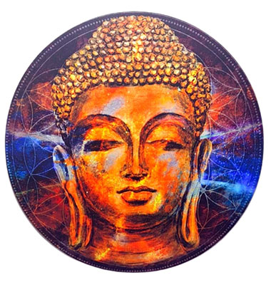 Placa Decorativa Redonda Buda (25cm)