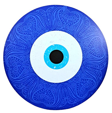 Placa Decorativa Redonda Olho Grego (25cm)