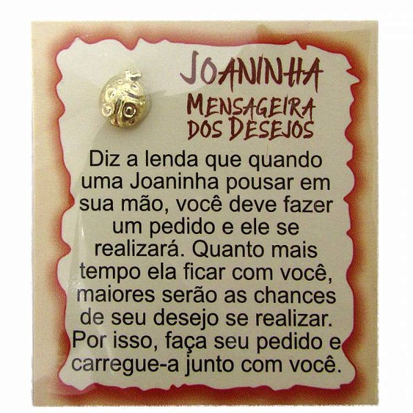 Mini Talismã da Sorte Joaninha (Mensageira dos Desejos)