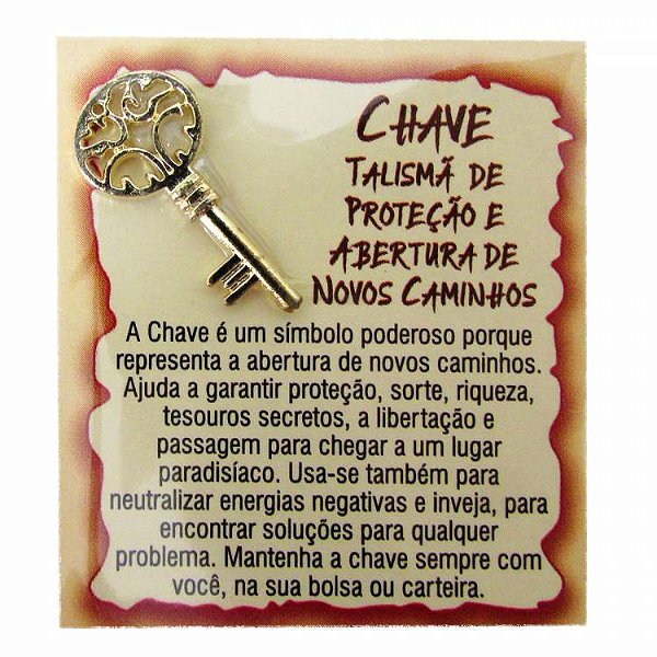 Mini Talismã da Sorte Chave (Proteção e Abertura de Novos Caminhos)