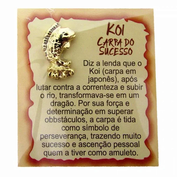 Mini Talismã da Sorte Koi (Carpa do Sucesso)