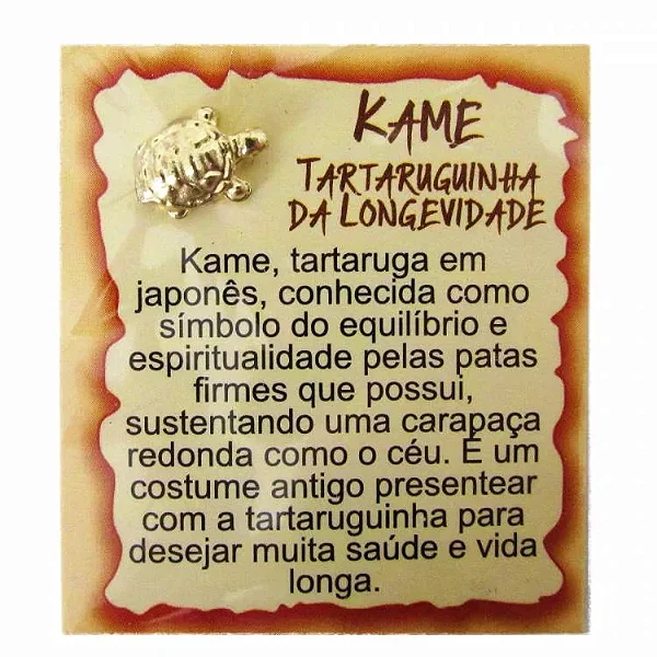 Mini Talismã da Sorte Kame (Tartaruga da Longevidade)