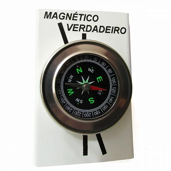 Bússola com Indicação Norte Verdadeiro e Magnético da Terra (11cm)